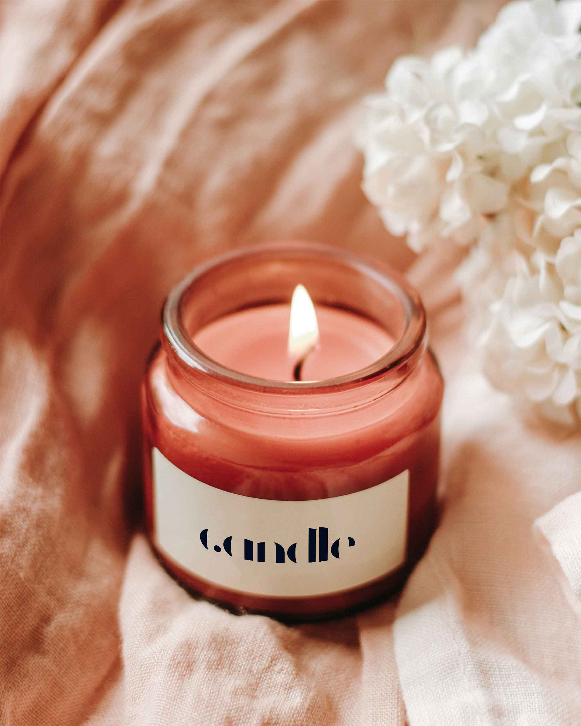 Free Candle Mockup Template
