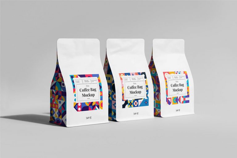 Free Coffee Bean Bag Mockup PSD1