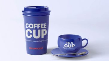 Free Coffee and Tea Cup Mockup 1
