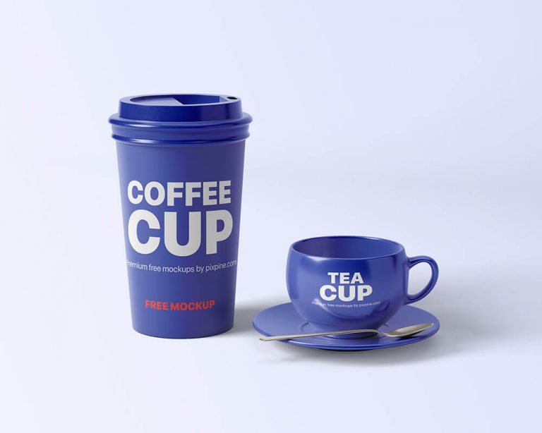 Free Coffee and Tea Cup Mockup 1