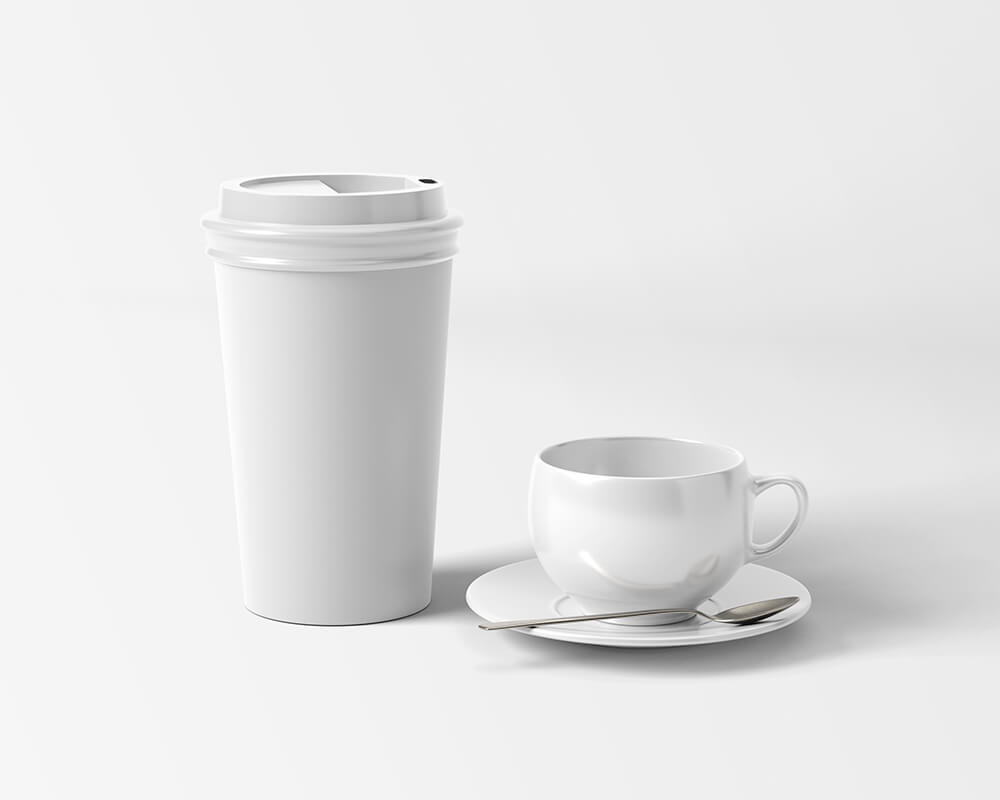 Free Coffee and Tea Cup Mockup 2