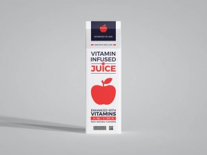 Free Juice Carton Box Mockup