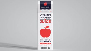 Free Juice Carton Box Mockup