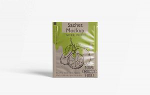 Free 2 Sachet Packet Packaging Mockup full editable
