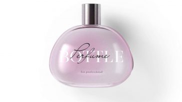 Top View of Trendy Minimal Perfume Mockup