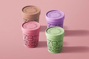 ice cream package mockup