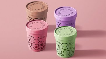 ice cream package mockup