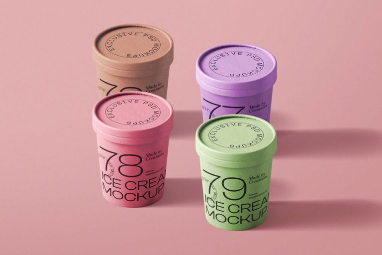ice cream package mockup
