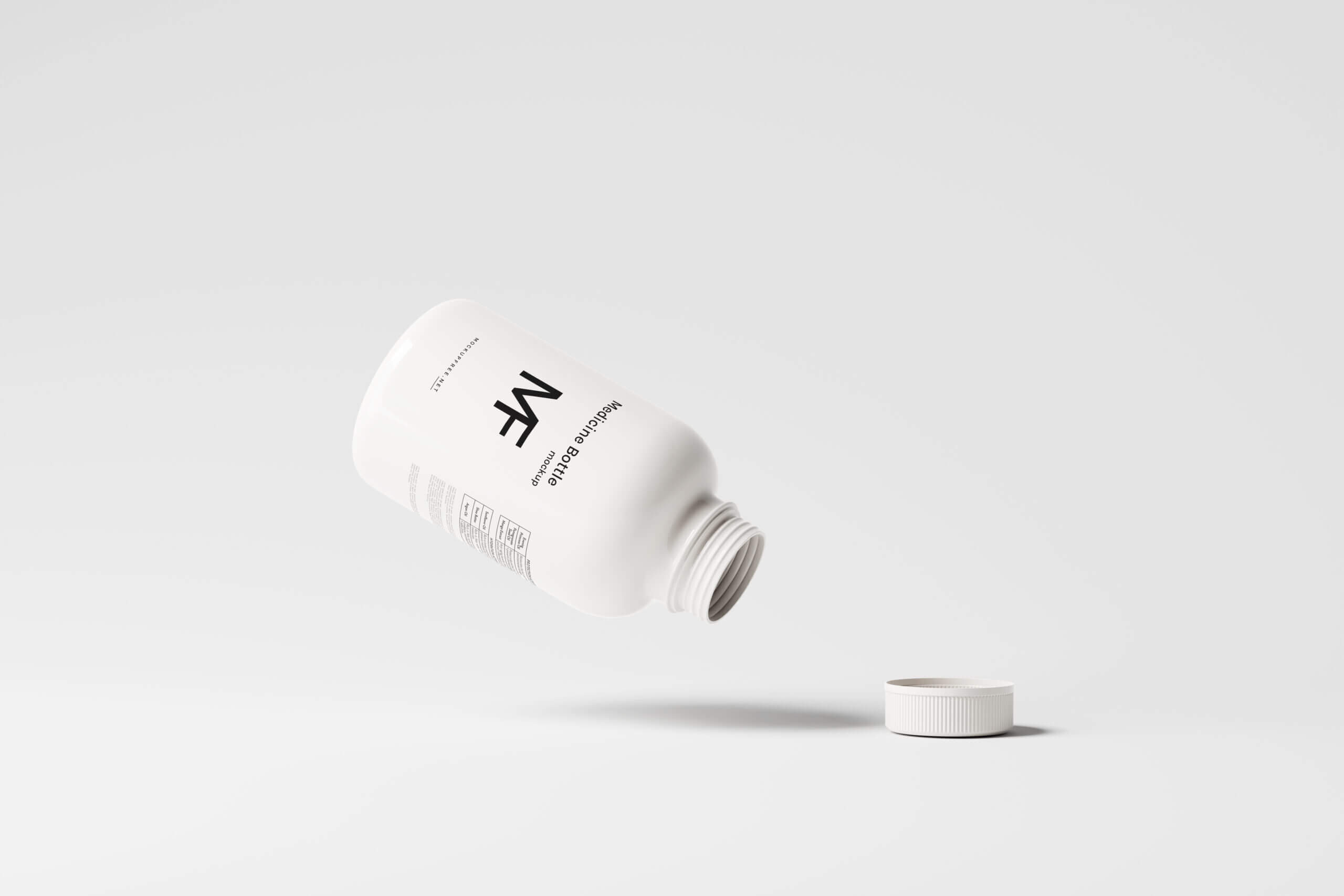 11 Free Plastic Supplements Pills Medicine Bottle Mockup PSD Files2