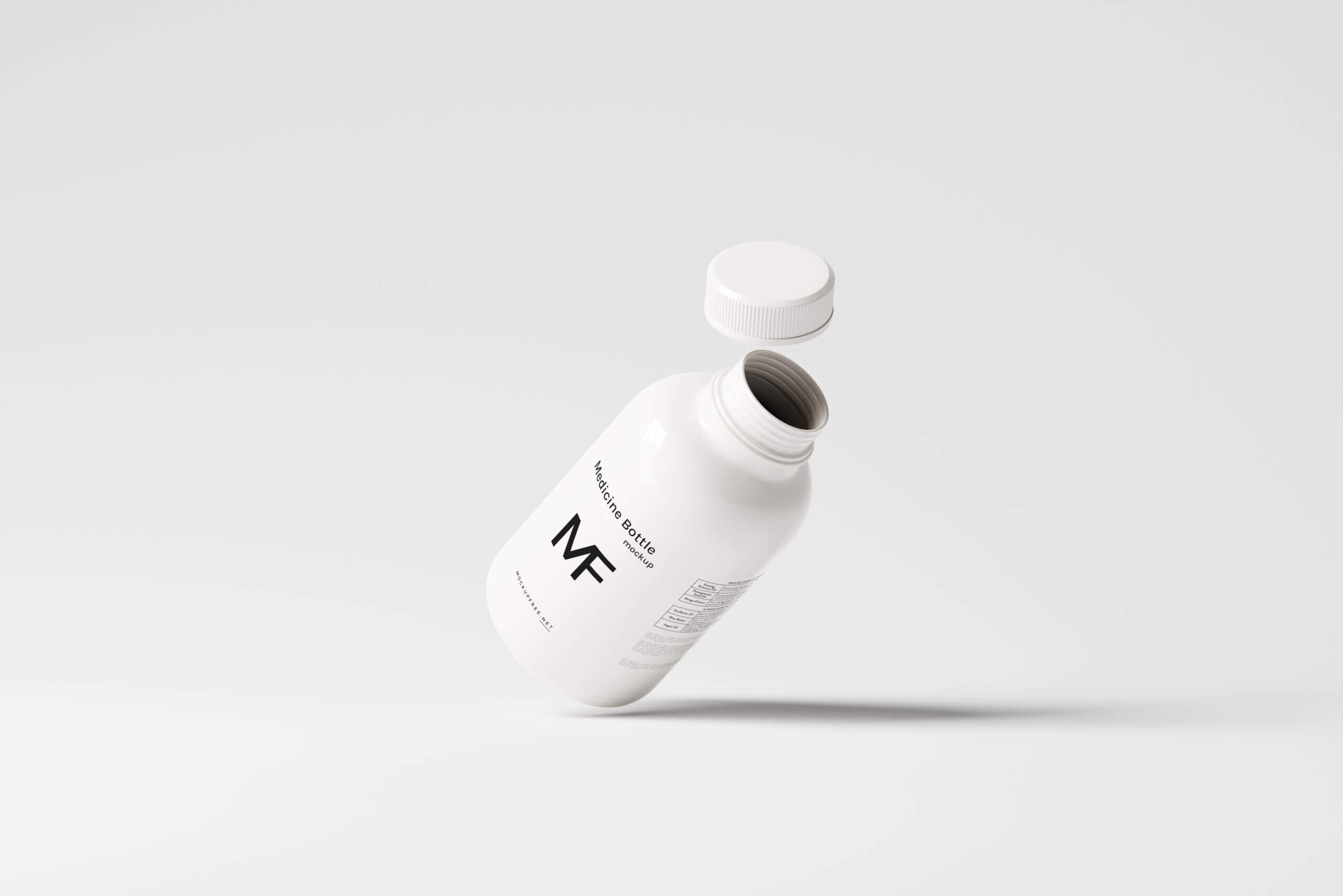 11 Free Plastic Supplements Pills Medicine Bottle Mockup PSD Files3