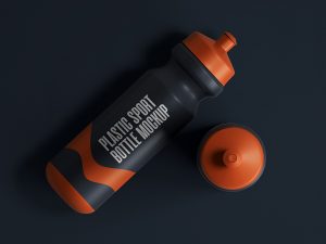 Free Plastic Sports Water Bottle Mockup PSD