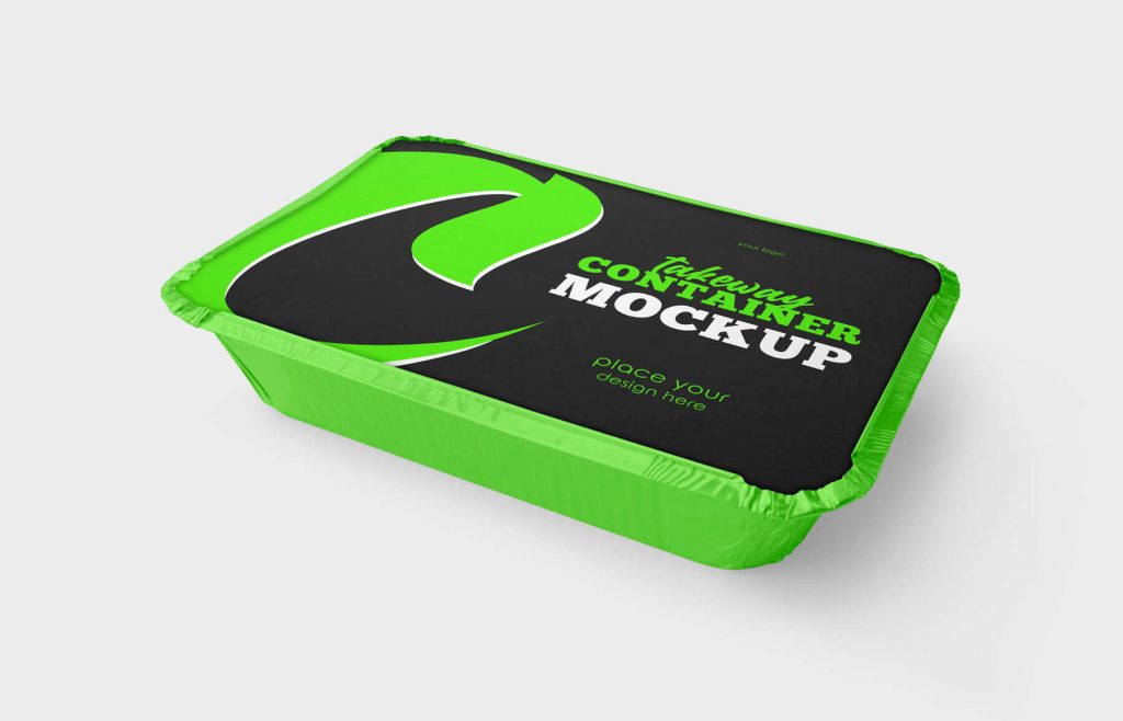 Free Takeaway Food Delivery Container Box Mockup set Package Mockups