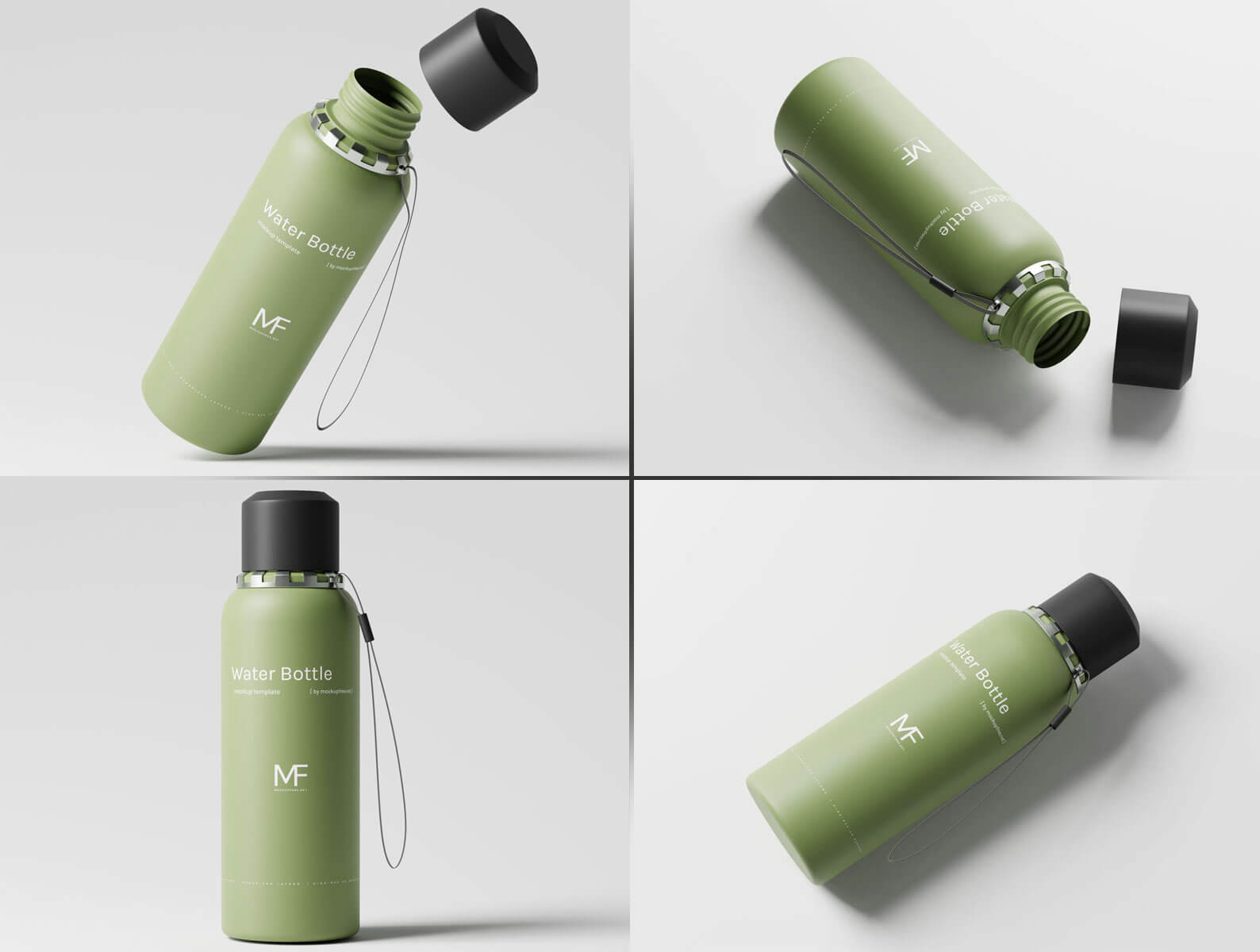 8 Free Travelling Plastic Water Bottle Mockup PSD Files