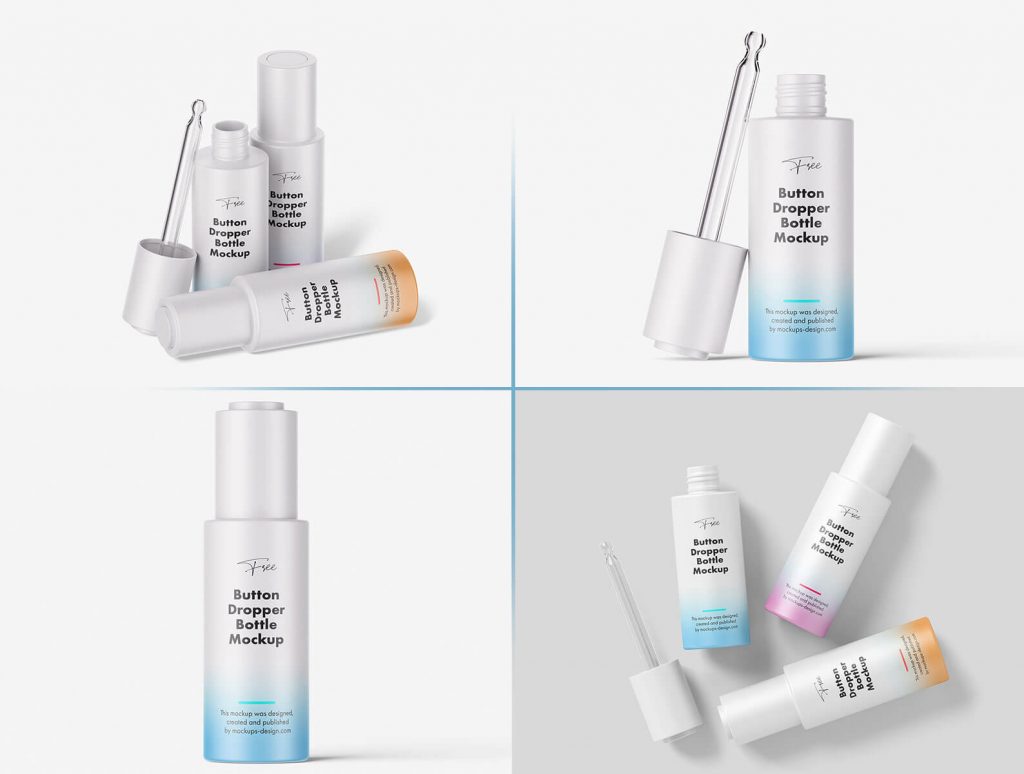 Button Dropper Bottle Mockup