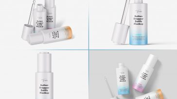 Button Dropper Bottle Mockup
