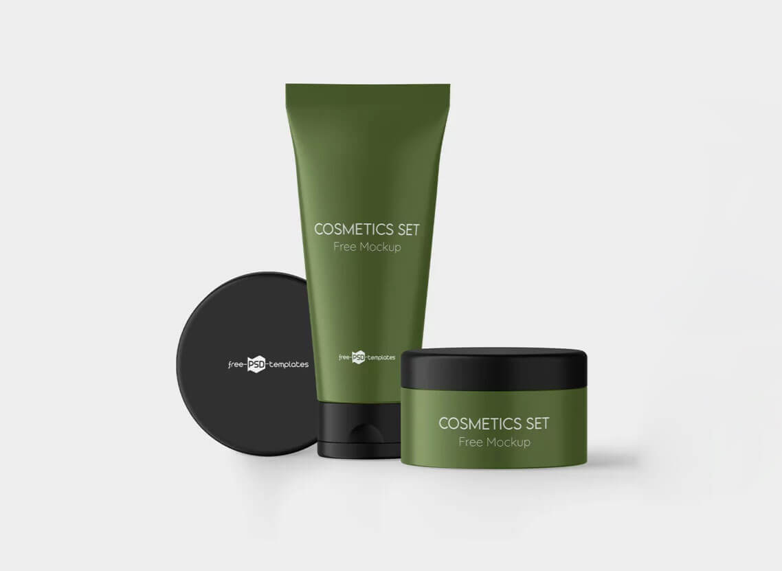 Free Cosmetics Mockup Set in PSD2