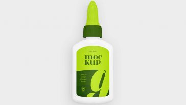 Free Plastic Glue Bottle Mockup PSD
