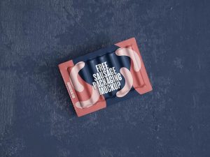 Free Sausage Box Packaging Mockup PSD
