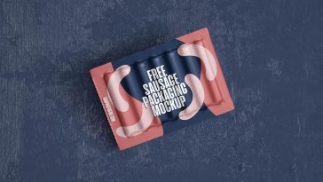Free Sausage Box Packaging Mockup PSD