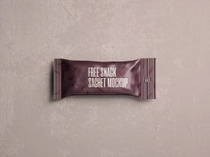 Free Chocolate Snack Bar Packaging Mockup PSD