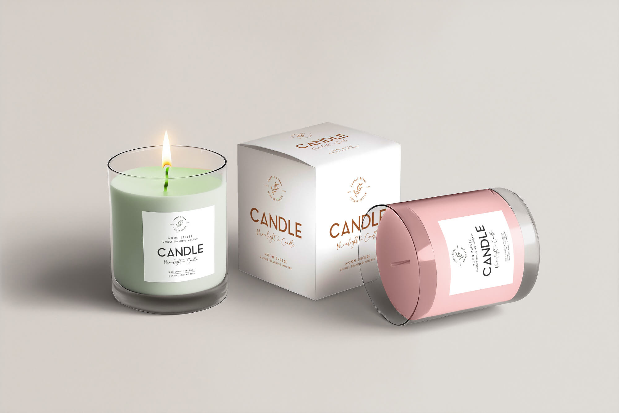 Packaging Glass Candle Mockup