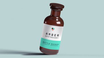 Amber Apothecary Bottle Mockup