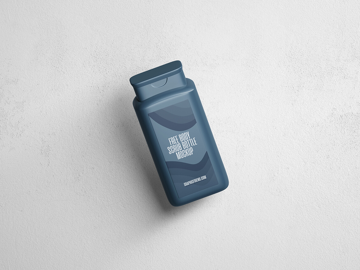 Free Body Scrub Bottle Mockup