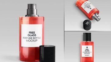 Free Glass Perfume Bottle Mockup
