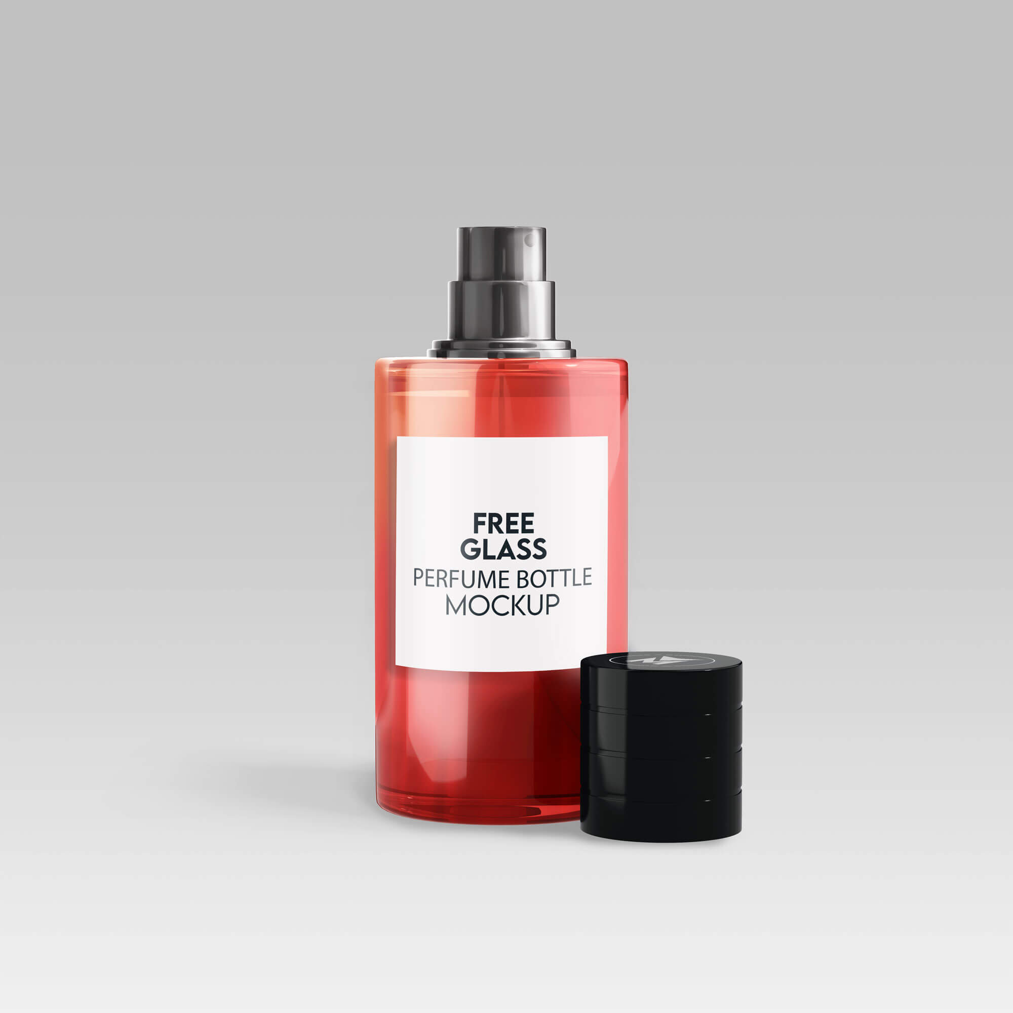 Free Glass Perfume Bottle Mockup 01