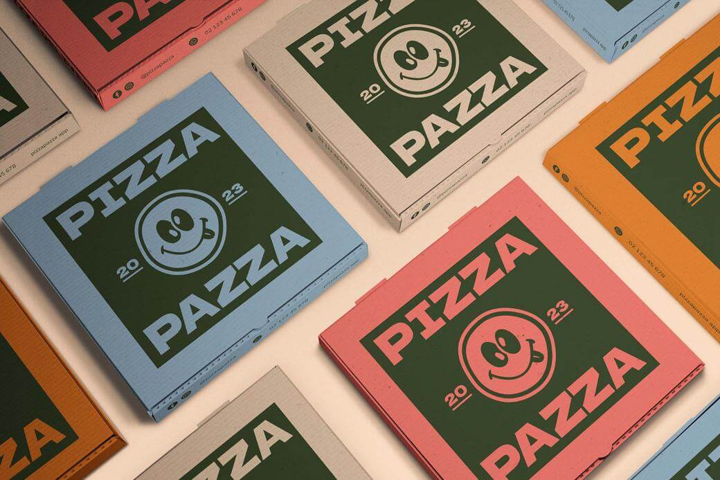 Free Square Pizza Box Mockup PSD