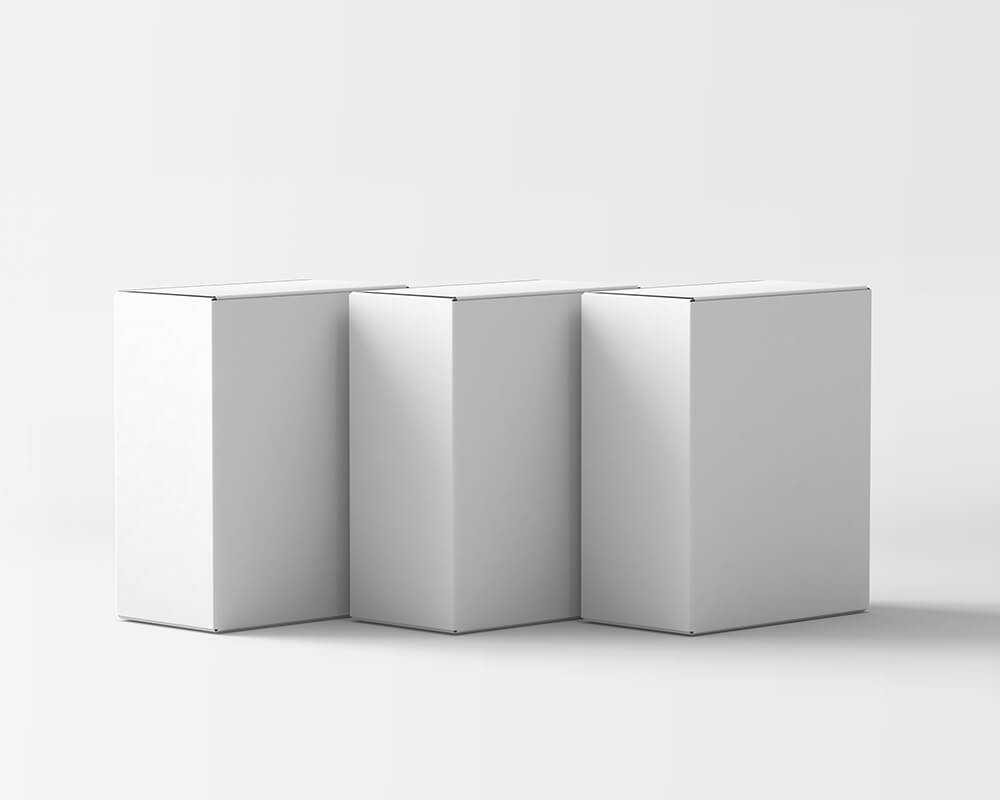 Free Three Stand Up Packaging Boxes Mockup 2