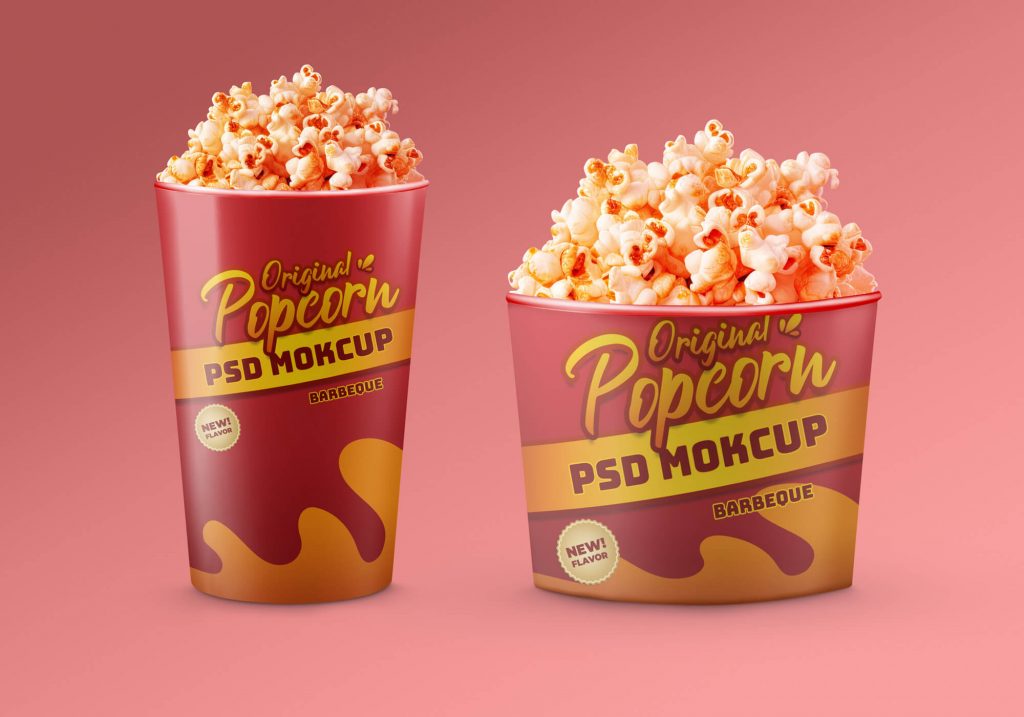 Popcorn Box Mockups