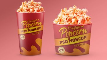 Popcorn Box Mockups