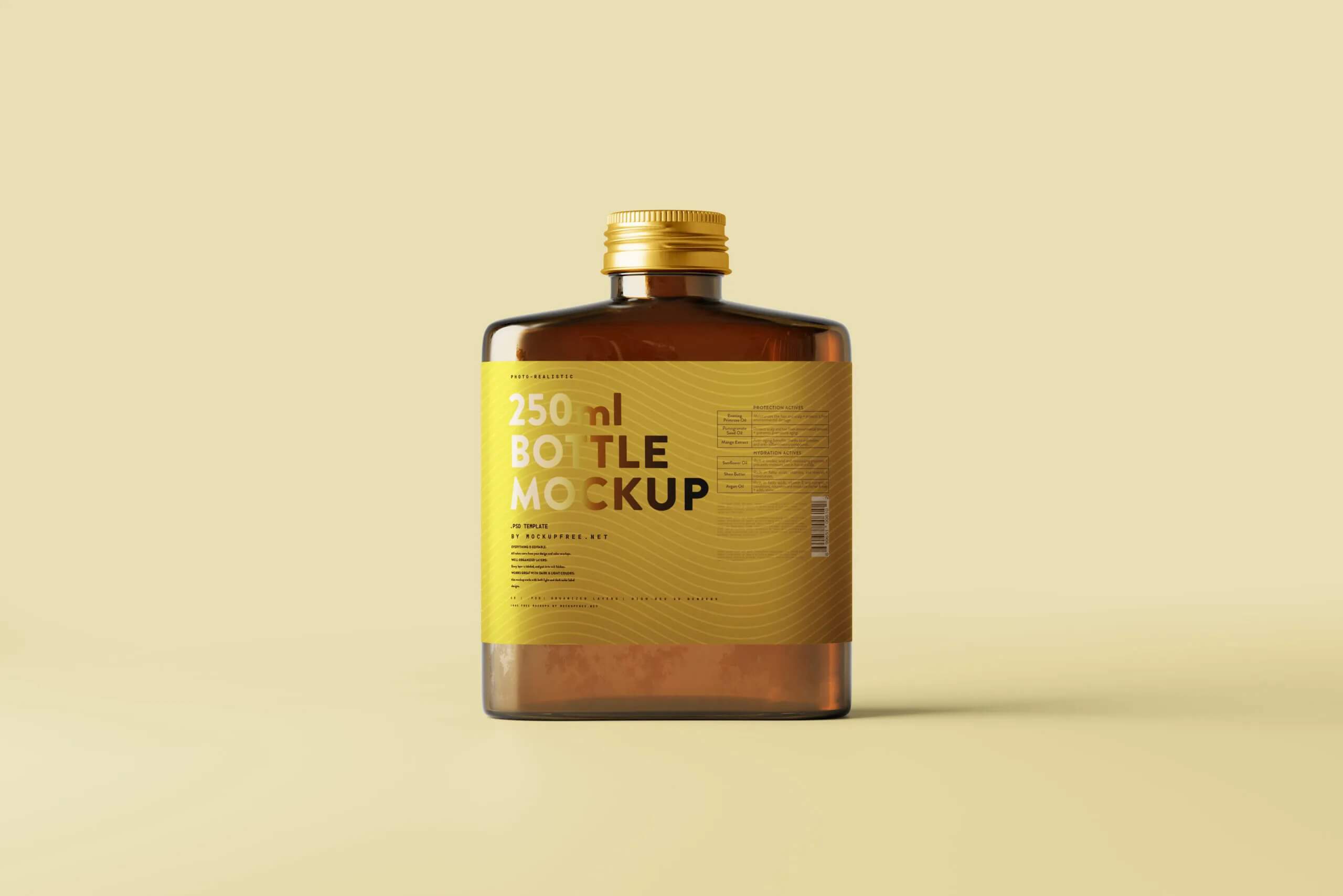 5 Flat Liquor Bottle Mockups with Screw Cap in Varied Sights2