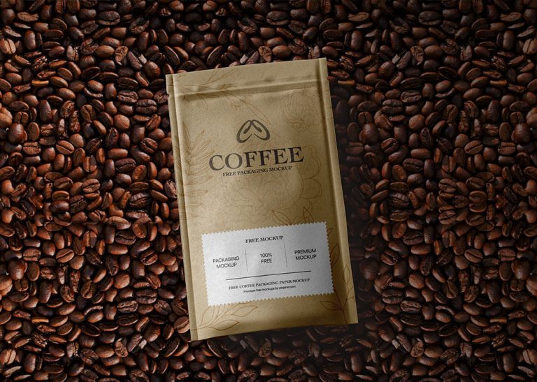 Free Coffee Packaging Paper Bag Mockup1