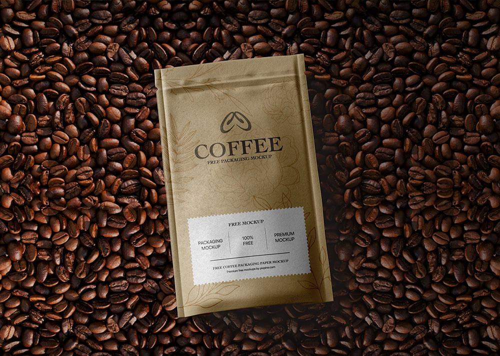 Free Coffee Packaging Paper Bag Mockup1