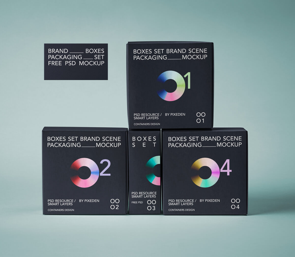 Free Product Boxes Packaging Presentation Mockup PSD