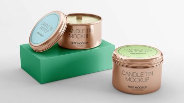 Free Round Candle Tin Mockup 1