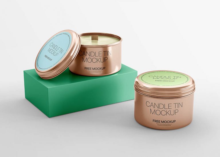 Free Round Candle Tin Mockup 1