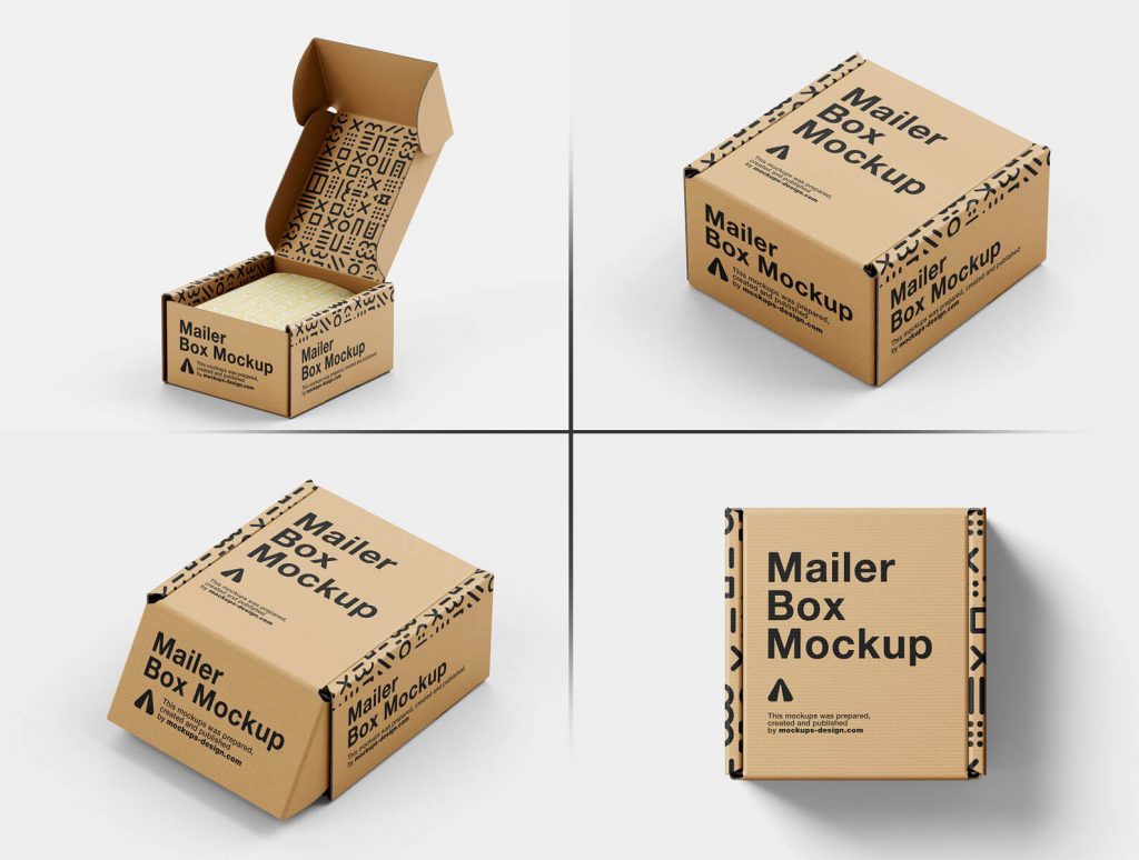 Small Mailer Box Mockup