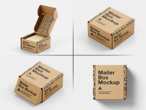 Small Mailer Box Mockup