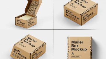 Small Mailer Box Mockup