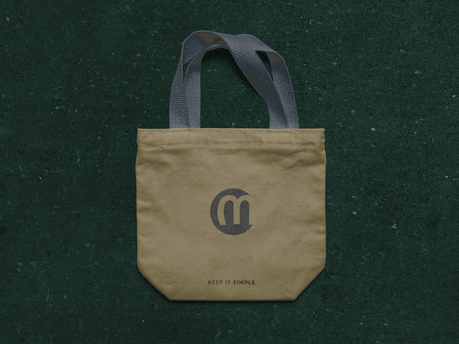 Free Small Reusable Cloth Bag Mockup Top view Free Package Mockups