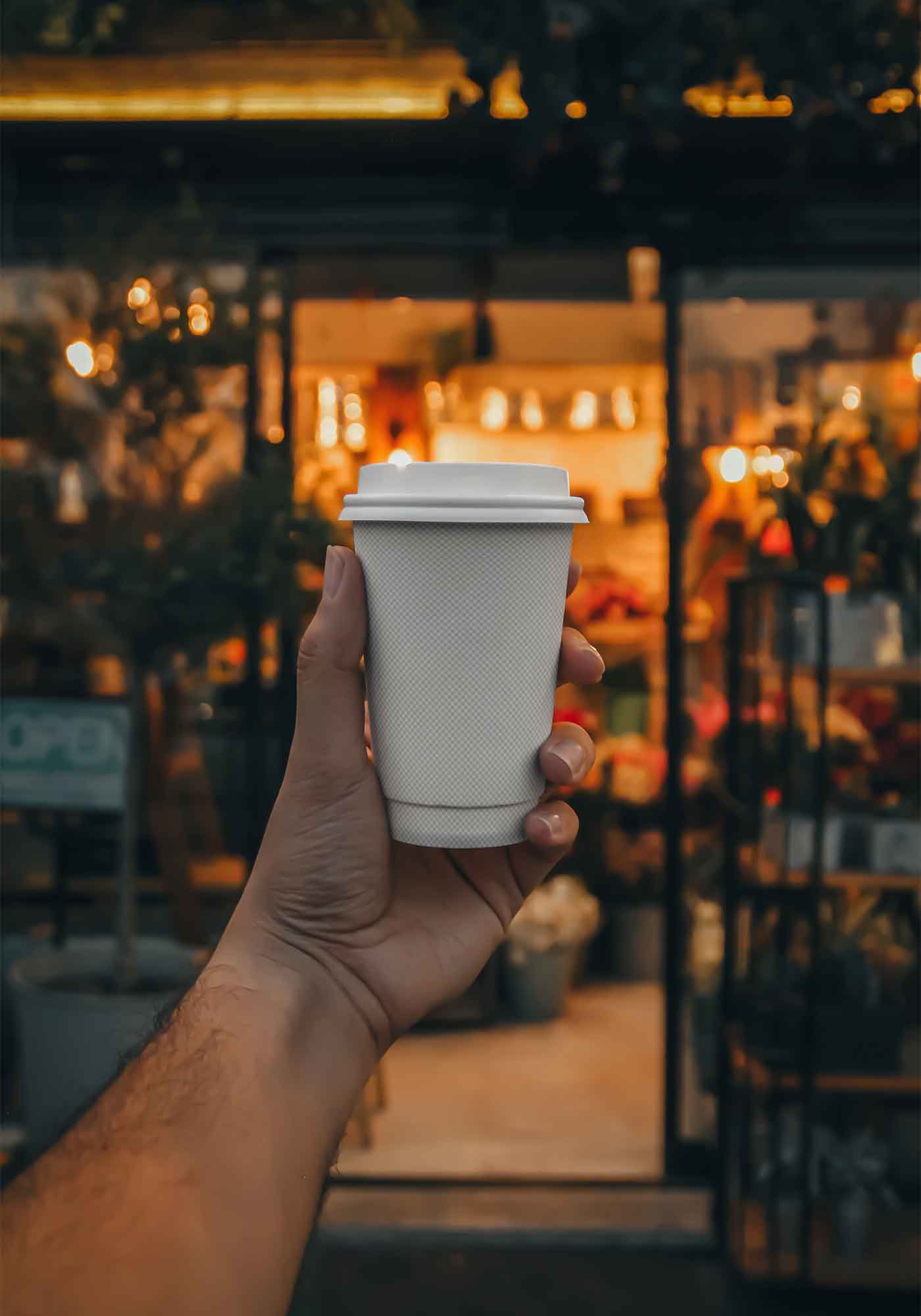 Coffee Cup in Hand Mockup1