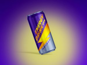 Free Energy Drink Soda Tin Can Mockup PSD