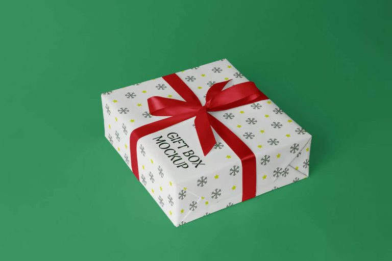 Free Gift Box Mockup1