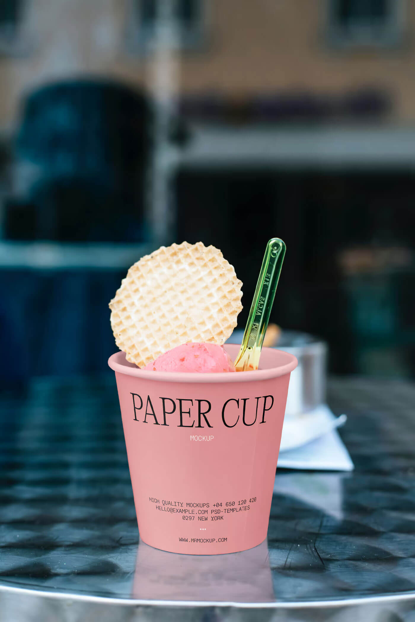 Free Ice Cream Paper Cup Mockup1
