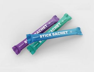 Free Stick Sachet Mockups set