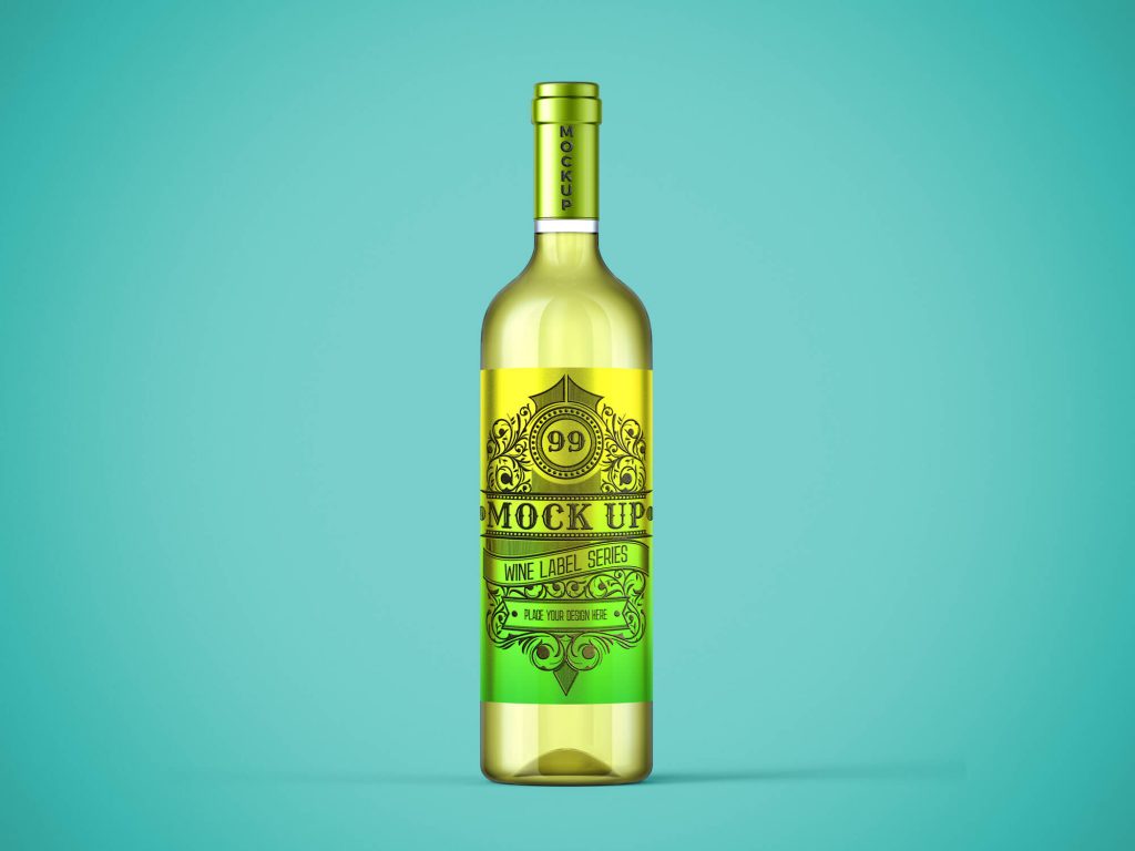 Label Wine Bottle Mockup