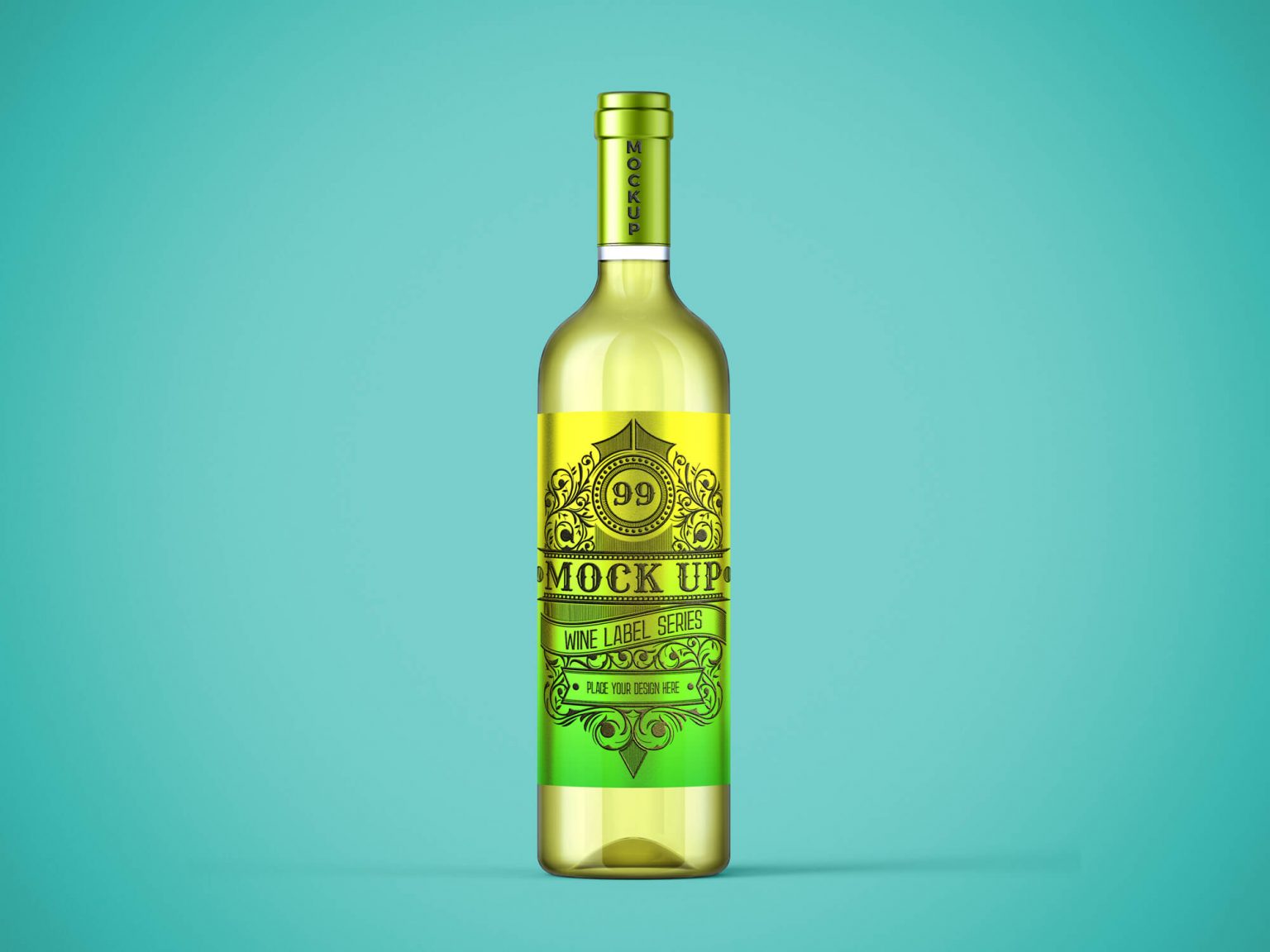 Free Wine Bottle Label Mockup Package Mockups